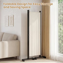 4-Panel Room Divider with Lockable Wheels - 87" x 68"