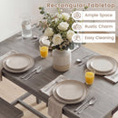4-Piece Counter Height Dining Table Set with Power Outlet Solid Rubber Wood Kitchen Table