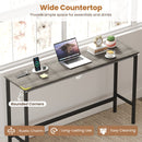 4 Pieces Counter Height Bar Table with Power Outlet with 3 Padded Stools
