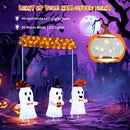 4 Pieces Halloween Decoration Pop up Ghosts with Gate and LED Lights