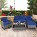 4-Piece Outdoor Sectional Sofa Set with Coffee Table