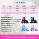 4-Size Adjustable Light-Up Inline Skates for Toddlers Ages 5-7