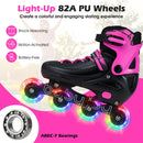 Adjustable Light-Up Kids Inline Skates Ages 9-14
