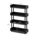 4-Tier Bookshelf Open Bookcase with Anti-Tipping Kit Industrial Storage Unit