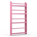 4-Tier Wall Mounted Bookshelf with Safety Rails