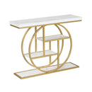 4-Tier Console Table 41 Inches Entryway Table with Storage Shelves