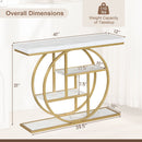 4-Tier Console Table 41 Inches Entryway Table with Storage Shelves