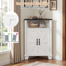 4-Tier Corner Storage Cabinet with Open Shelf
