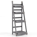4-Tier Foldable Plant Stand with Slatted Shelves