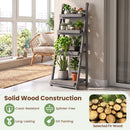 4-Tier Foldable Plant Stand with Slatted Shelves