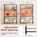 4-Tier Metal Storage Shelving Unit with V-Shaped Wire Rack and 1000 LBS Capacity-Black