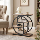 4-Tier Narrow End Table with Storage Shelves