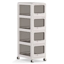 Rolling Storage Cart with Drawers and Lockable Wheels