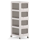 Rolling Storage Cart with Drawers and Lockable Wheels