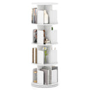 4-Tier Rotating Bookshelf 360° Display Rack with Dividers and Anti-falling Baffles
