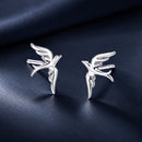 925 Sterling Silver Earrings 0.7*1.2cm for Women
