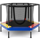 4 FT Small Toddler Recreational Trampoline with Safety Enclosure Net-Colorful
