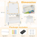 4-in-1 Toddler Activity Table Set with Magnetic Whiteboard and Chalk Board