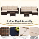 4 Pieces Outdoor Furniture Set with 32 Inch Fire Pit Table and Propane Tank Cover