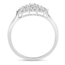 0.37 Carat Genuine White Diamond 14K White Gold Ring (E-F Color, VS-SI Clarity)