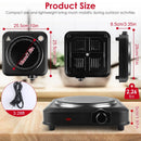 1200W Electric Infrared Single Burner Portable Heating Hot Plate Stove Countertop RV Hotplate with 7.5Ó Glass Cooktop Stepless Temperature Adjustments