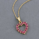0.43 Carat Genuine Ruby 10K Yellow Gold Pendant
