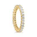 14K Yellow Gold 2.00 Cttw Shared Prong Set Princess Cut Diamond Eternity Band Ring (J-K Color, SI1-SI2 Clarity) - Ring Size 7