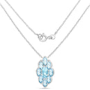 4.77 Carat Genuine Swiss Blue Topaz .925 Sterling Silver Pendant