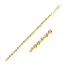 Lite Rope Chain Bracelet in 10k Yellow Gold (2.50 mm)