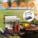Utensil Caddy Metal Grill Caddy with Paper Towel Holders Utensil Holder for Outdoor Picnic Barbecue Camping Grilling Tools Storage Organizer Barbecue