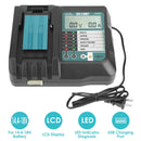 Rapid Charger Replacement Fit for Makita 14.4-18V Battery BL1860 BL1830 BL1850 with_x000B__x000B_LCD Display USB Port