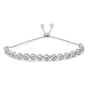 .925 Sterling Silver 1/4 cttw Round-cut Diamond Bolo Bracelet (I-J Color, I3 Clarity)