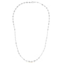 14k White Gold Necklace with Polished Circles
