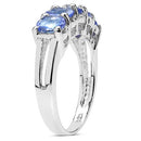 1.65 Carat Genuine Tanzanite .925 Sterling Silver Ring