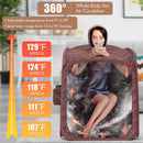 800W 2 Person Portable Steam Sauna Tent SPA with Hat Side Holes 3L Steamer