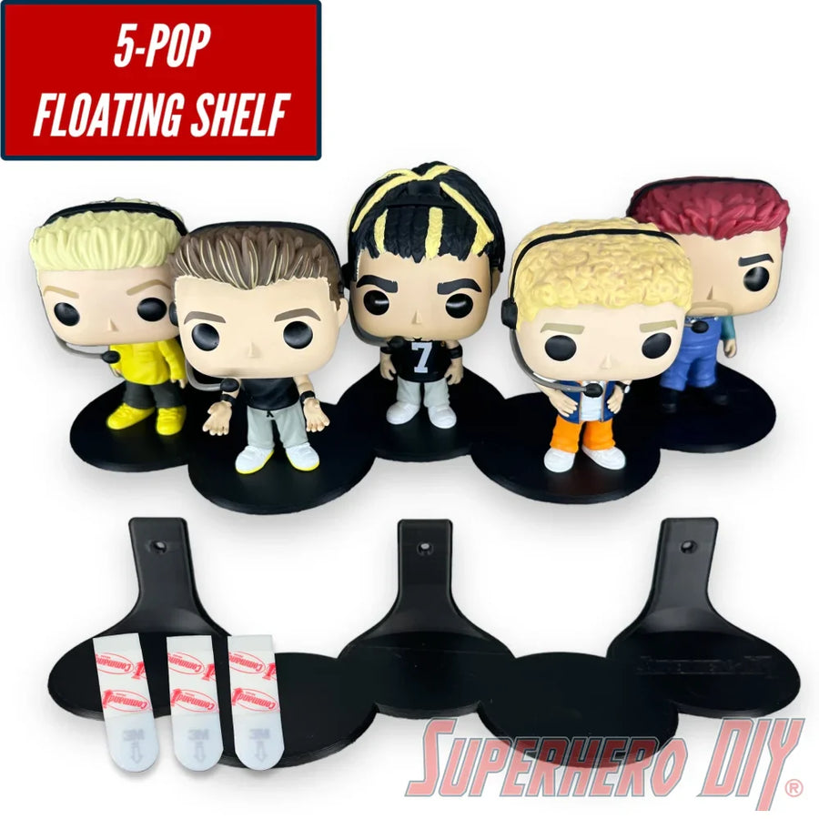 5-POP Floating Shelf for 5 Funko Pops | Fits Funko 5-PACKs for out-of-box display