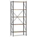 5-Tier Bookshelf with Open Shelves and Heavy Duty Metal Frame