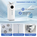 5.5Gal Humidifier with 360° Nozzles and Wheels for Large Room-White