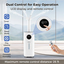 5.5Gal Humidifier with 360° Nozzles and Wheels for Large Room-White
