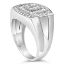 14K White Gold Men's 1 CTTW Diamond Band Ring
