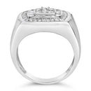 14K White Gold Men's 1 CTTW Diamond Band Ring