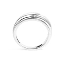 Men's .925 Sterling Silver 1/6 Cttw 3 Stone Diamond Band Ring (H-I Color, I1-I2 Clarity) - Ring Size 10