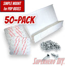 50-Pack Simple Funko Pop Box Wall Mount Simple Figure Display Shelf | Includes command strips OR screws! | Bulk pack