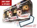 50-Pack Simple Funko Pop Box Wall Mount Simple Figure Display Shelf | Includes command strips OR screws! | Bulk pack