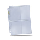 Ultra PRO: Platinum Hologram 4-Pocket Secure Pages - 3-Holes (for Toploaders - 100-Pack)