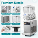 Commercial Slushy Machine 15L Single Tank 550W Freezer
