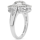 1.08 Carat Genuine White Diamond .925 Sterling Silver Ring