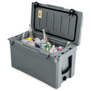50 QT Rotomolded Cooler Insulated Portable Ice Chest with Integrated Cup Holders