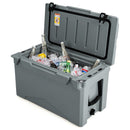 50 QT Rotomolded Cooler Insulated Portable Ice Chest with Integrated Cup Holders