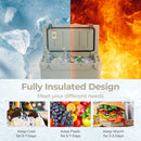 50 QT Rotomolded Cooler Insulated Portable Ice Chest with Integrated Cup Holders